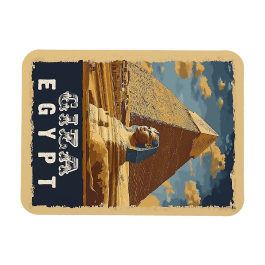 ヴィンテージエジプ素晴らしト:ギザ旅行のピラミッド マグネット (横)