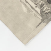 ヴィンテージエジンバラスコットランドの写真地図(1886) フリースブランケット (角)