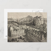 ヴィンテージエジンバラスコットランドの写真地図(1886) ポストカード (正面/裏面)