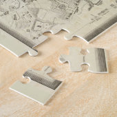 ヴィンテージエジンバラスコットランドの地図(1844年) ジグソーパズル (側面)