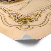 ヴィンテージエジンバラスコットランドの地図（1851年） ポスター (角)