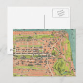 ヴィンテージエジンバラスコットランドの地図（1935年） ポストカード (正面/裏面)