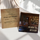 ヴィンテージエスケープルームパーティー誕生日招待状 招待状