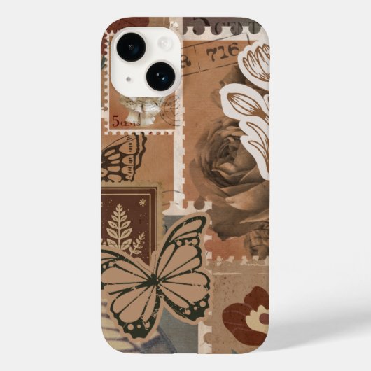 ヴィンテージエステティックブラウンデザイン Case-Mate iPhoneケース (裏面)