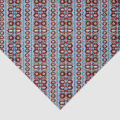 ヴィンテージエストニアの青と茶色のフローラフォーク 薄葉紙 (詳細)