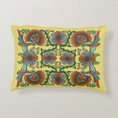 ヴィンテージエストニアフローラフォークアートパターン アクセントクッション (裏面)