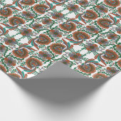 ヴィンテージエストニアフローラフォークアートパターン ラッピングペーパー (角)