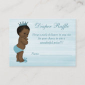 ヴィンテージエスニックプリンスベビーシャワーおむつラッフル エンクロージャーカード (裏面)