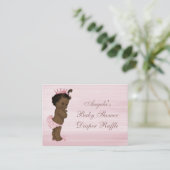 ヴィンテージエスニックプリンセス赤ちゃんシャワーおむつラッフル エンクロージャーカード (スタンド正面)