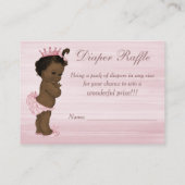 ヴィンテージエスニックプリンセス赤ちゃんシャワーおむつラッフル エンクロージャーカード (裏面)