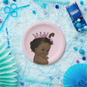 ヴィンテージエスニックプリンセス赤ちゃんシャワーピンク ペーパープレート (パーティー)