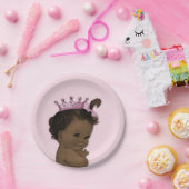 ヴィンテージエスニックプリンセス赤ちゃんシャワーピンク ペーパープレート (パーティー)