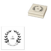 ヴィンテージエックスリリスローレルリースカスタムブック ラバースタンプ (押印)