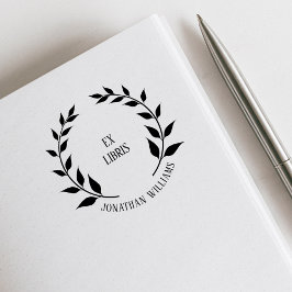 ヴィンテージエックスリリスローレルリースカスタムブック ラバースタンプ