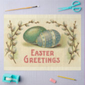 ヴィンテージエッグイースターホリデー 薄葉紙 (クラフト)