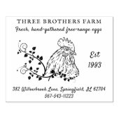 ヴィンテージエッグカートンファミリーファーム&アドレス ラバースタンプ (インプリント)