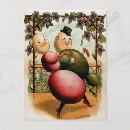 ヴィンテージエッグダンサー復活祭はがき ポストカード (正面)