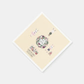 ヴィンテージエッグバニーワイルドフラワーパーソナライズされた復活祭 スタンダードカクテルナプキン (角)