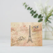 ヴィンテージエッフェルタワーアート ポストカード (スタンド正面)