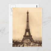 ヴィンテージエッフェルタワーデザイン ポストカード (正面/裏面)