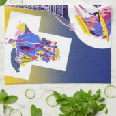 ヴィンテージエッフェルタワーパリエアトラベル広告ズ キッチンタオル (折り畳み)