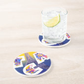 ヴィンテージエッフェルタワーパリエアトラベル広告ズ コースター (側面)