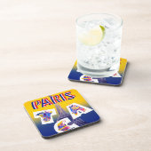 ヴィンテージエッフェルタワーパリエアトラベル広告ズ コースター (右側)