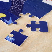 ヴィンテージエッフェルタワーパリエアトラベル広告ズ ジグソーパズル (側面)