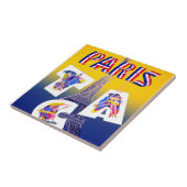 ヴィンテージエッフェルタワーパリエアトラベル広告ズ タイル (側面)