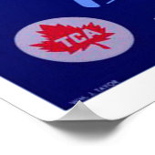 ヴィンテージエッフェルタワーパリエアトラベル広告ズ ポスター (角)