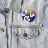 ヴィンテージエッフェルタワーパリエアトラベル広告ズ 缶バッジ (インサイチュ)