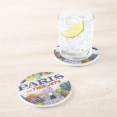 ヴィンテージエッフェルタワーパリエアトラベル コースター (側面)