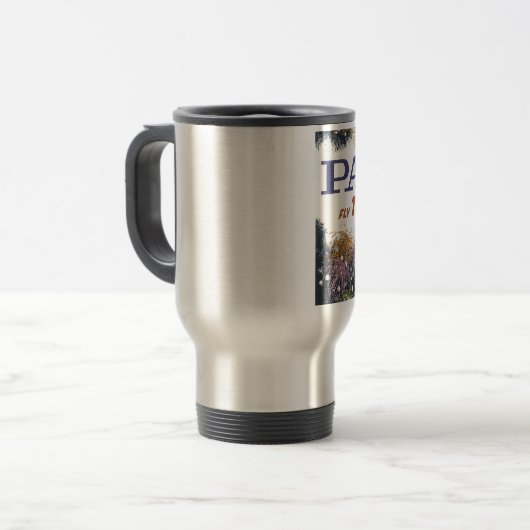 ヴィンテージエッフェルタワーパリエアトラベル トラベルマグ (正面左)