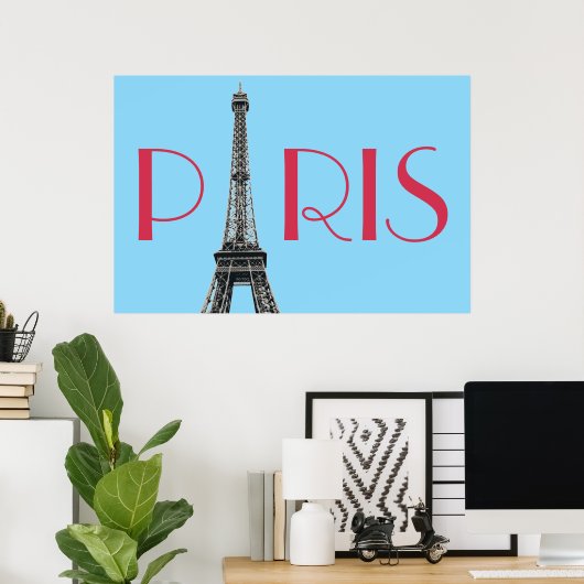 ヴィンテージエッフェルタワーパリトラベル ポスター (ホームオフィス)