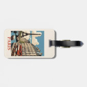 ヴィンテージエッフェルタワーパリフランスセーヌカフェ ラゲッジタグ (裏面横)