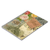 ヴィンテージエッフェルタワーパリフランストラベルコラージュ ノートブック (左側)