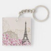 ヴィンテージエッフェルタワーパリポストカード キーホルダー (裏面)