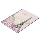 ヴィンテージエッフェルタワーパリポストカード ノートブック (左側)