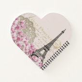 ヴィンテージエッフェルタワーパリポストカード ノートブック (裏面)