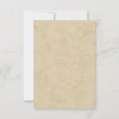 ヴィンテージエッフェルタワーパリポストマーク結婚ズ 出欠カード (裏面)