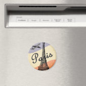 ヴィンテージエッフェルタワーパリヨーロッパエアトラベル マグネット (インサイチュ (食洗機))