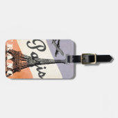 ヴィンテージエッフェルタワーパリヨーロッパエアトラベル ラゲッジタグ (正面横)