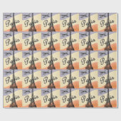 ヴィンテージエッフェルタワーパリヨーロッパエアトラベル ラッピングペーパー (フラット)