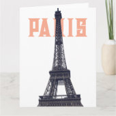 ヴィンテージエッフェルタワーパリヨーロッパ旅行写真 カード (正面)