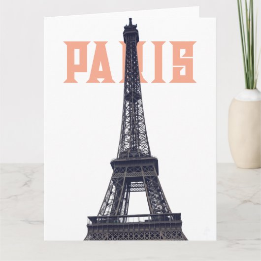 ヴィンテージエッフェルタワーパリヨーロッパ旅行写真 カード (正面)
