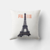 ヴィンテージエッフェルタワーパリヨーロッパ旅行写真 クッション (裏面)