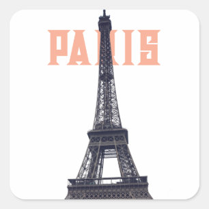 ヴィンテージエッフェルタワーパリヨーロッパ旅行写真 スクエアシール