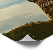 ヴィンテージエッフェルタワーパリヨーロッパ旅行写真 ポスター (角)