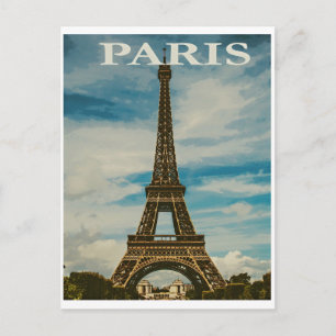 ヴィンテージエッフェルタワーパリヨーロッパ旅行写真 ポストカード