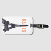 ヴィンテージエッフェルタワーパリヨーロッパ旅行写真 ラゲッジタグ (正面横)